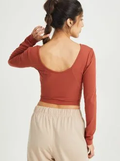 Clothing -Dresses Shop 004063 T9765 TERRACOTTA 03