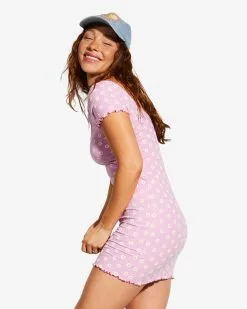 Billabong X Smiley Have A Good Daisy T-Shirt Dress -Dresses Shop abjkd00202 billabongw pfy0 sd1