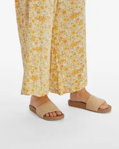 Billabong Beach Side Slide Sandals -Dresses Shop abjl200039 billabongw tan frt1 1