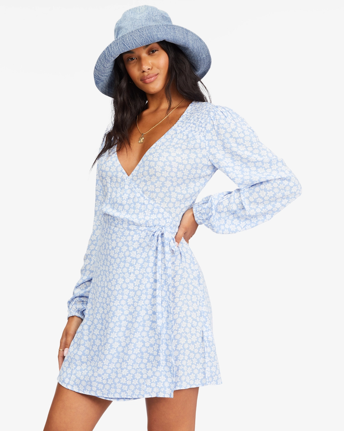 Billabong Spring Romance Mini Wrap Dress 2 Billabong Spring Romance Mini Wrap Dress - Image 2