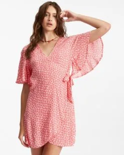 Billabong All For You Mini Wrap Dress -Dresses Shop abjwd00433 billabongw fue frt1 1