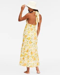 Billabong Feelin Retro Halter Maxi Dress -Dresses Shop abjwd00463 billabongw scs bck1