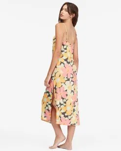 Billabong Weekend Waves Midi Slip Dress 9 Billabong Weekend Waves Midi Slip Dress -Dresses Shop abjwd00468 billabongw mul bck1