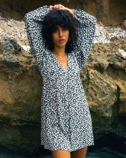 Dresses Shop 15 Billabong Secret Wish Long Sleeve Babydoll Dress