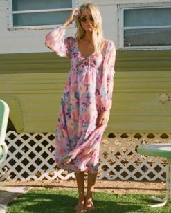 Billabong Salty Blonde Paradise Love Long Sleeve Midi Dress 11 Billabong Salty Blonde Paradise Love Long Sleeve Midi Dress -Dresses Shop abjwd00497 billabongl pkv0 frt1 1
