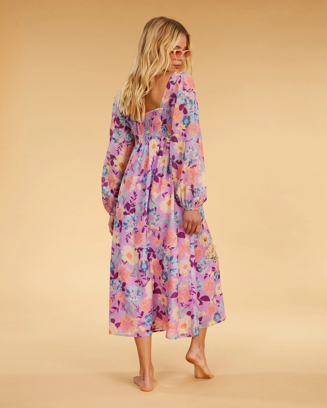 Billabong Salty Blonde Paradise Love Long Sleeve Midi Dress 4 Billabong Salty Blonde Paradise Love Long Sleeve Midi Dress - Image 4