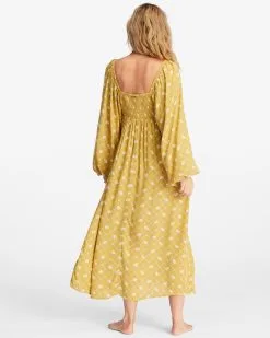Billabong Better Days Long Sleeve Midi Dress -Dresses Shop abjwd00509 billabongw mul1 bck1