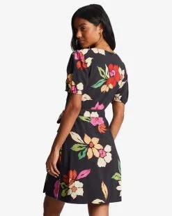 Billabong Hot Tropics Mini Wrap Dress -Dresses Shop abjwd00524 billabongw bpb bck1