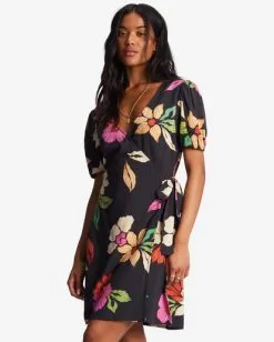 Billabong Hot Tropics Mini Wrap Dress -Dresses Shop abjwd00524 billabongw bpb frt1 1