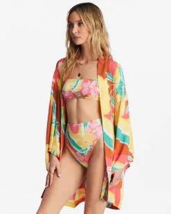 Billabong Loveland 2 Kimono Beach Cover Up 8 Billabong Loveland 2 Kimono Beach Cover Up -Dresses Shop abjx600163 billabongw brk sd1