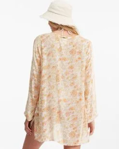 Billabong Blue Skies Gauze Beach Cover-Up 11 Billabong Blue Skies Gauze Beach Cover-Up -Dresses Shop abjx600164 billabongw wmu bck1 3
