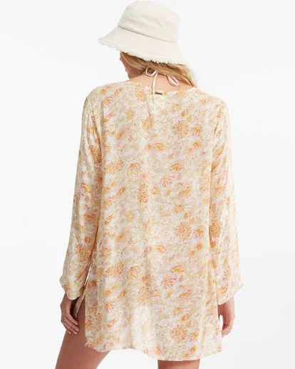 Billabong Blue Skies Gauze Beach Cover-Up 6 Billabong Blue Skies Gauze Beach Cover-Up - Image 6
