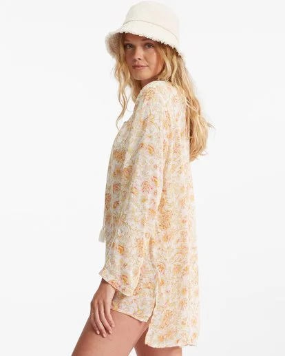 Billabong Blue Skies Gauze Beach Cover-Up 5 Billabong Blue Skies Gauze Beach Cover-Up - Image 5