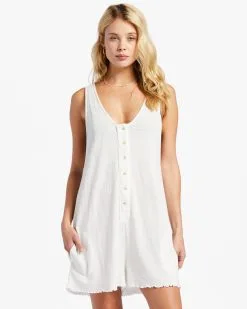 Billabong Fade Away Button-Up Knit Romper